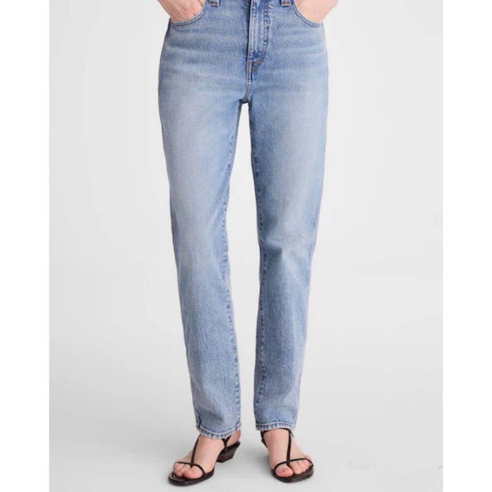 Madewell The Perfect Vintage Jean Tapered Leg Medium Blue Denim High Rise EUC 29